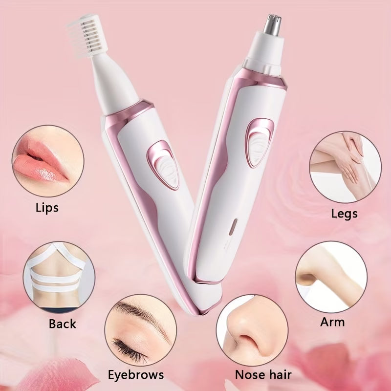 Women, Rechargeable grooming kit, Lady Electric Shaver For Face, Nose, Legs And Underarm, Bikini Trimmer For Women Painless, Hair Razor Rechargeable & Portable