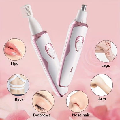 Women, Rechargeable grooming kit, Lady Electric Shaver For Face, Nose, Legs And Underarm, Bikini Trimmer For Women Painless, Hair Razor Rechargeable & Portable