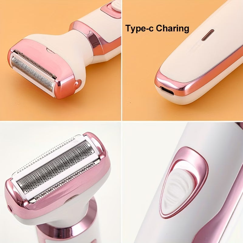 Women, Rechargeable grooming kit, Lady Electric Shaver For Face, Nose, Legs And Underarm, Bikini Trimmer For Women Painless, Hair Razor Rechargeable & Portable