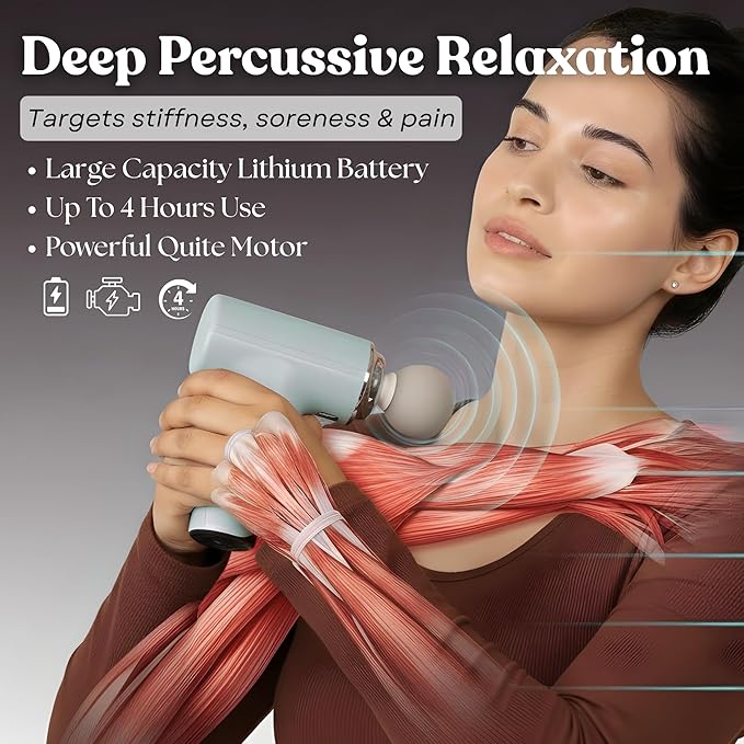 9-in-1 Electric Massage Gun Relieve Muscle Pain in Minutes — Anytime, Anywhere