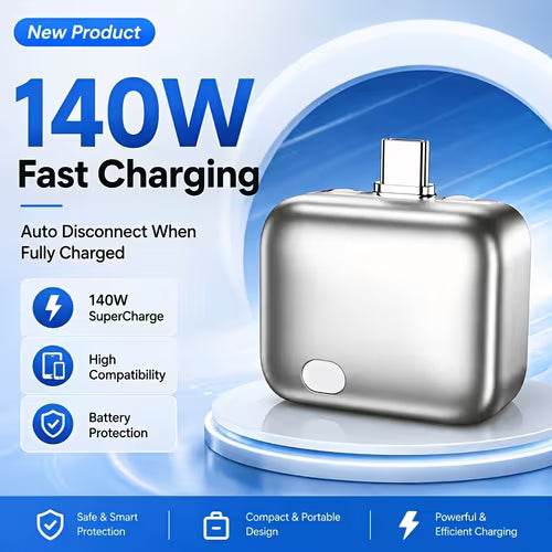 2pcs -140W Dual Port Current Splitter, AI Auto Recognition Charging Adapter, Dual-Core Safety Protection with Silicone Pad for Universal Smartphones