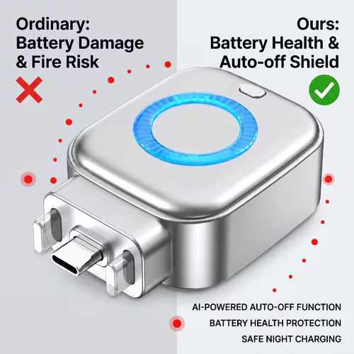 2pcs -140W Dual Port Current Splitter, AI Auto Recognition Charging Adapter, Dual-Core Safety Protection with Silicone Pad for Universal Smartphones